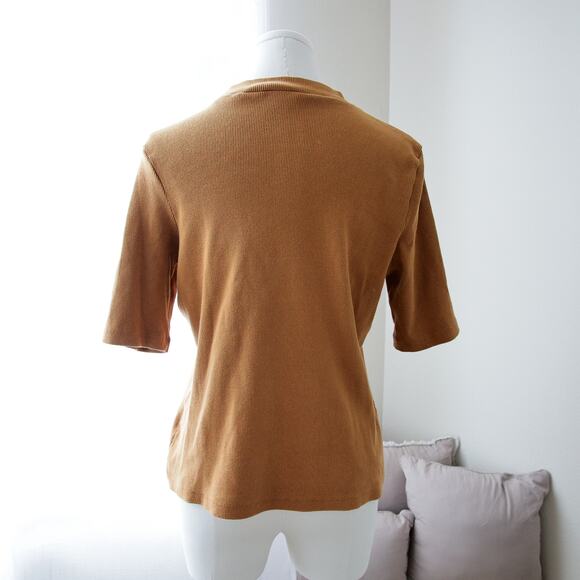 Anthropologie X Maeve Tan Cotton orange top size M - Picture 4 of 4
